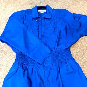 Vintage Joan Walter’s Jumpsuit sz 12 in Cobalt Blue 💙 ⭐️⭐️💙